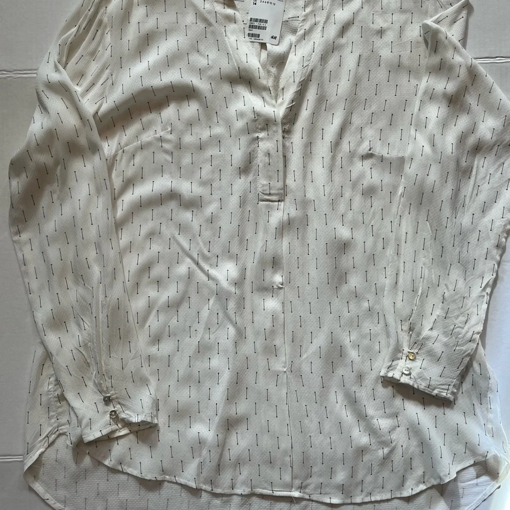 NWT H&M Arrow Print Tunic, Sz 14 - Picture 1 of 7